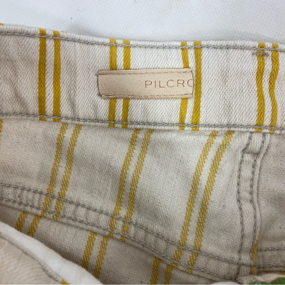 Anthropologie Pilcro Striped Denim Shorts in Yellow 
Size 28 - Picture 9 of 11